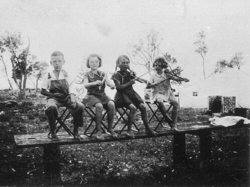 Concert party at Christmas Camp - Gerringong, NSW, n.d., by M E Robertson | by State Library of NSW