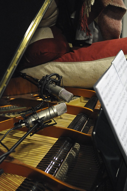 Matched pair of RØDE NT1-A 1 on the grand piano.