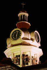 Rutherford County Courthouse Cupola at Christmas
