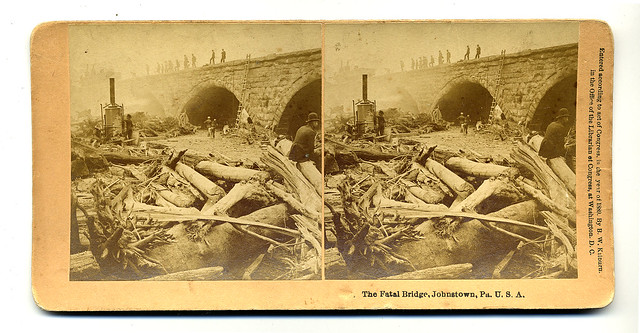 The fatal bridge - Johnstown flood 1889