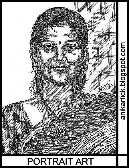 PORTRAIT ART in Pen drawing - Artist Anikartick,Chennai,Ta… | Flickr