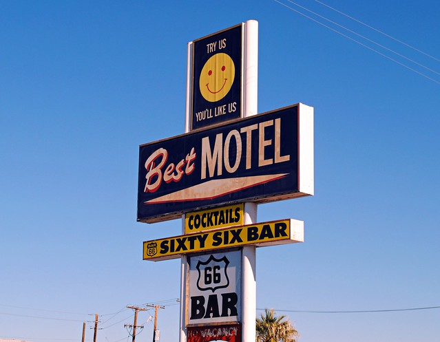 Best Motel & 66 Bar in Needles California.