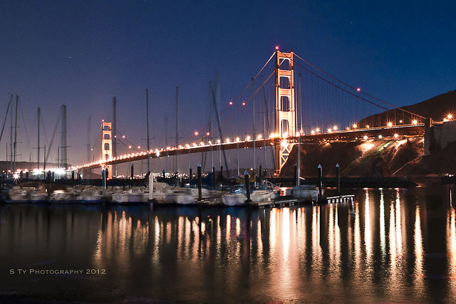 View from the Presidio Yacht Club at Night