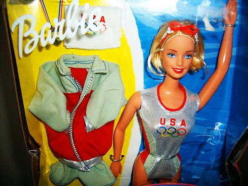 New barbie olympic swimming swim champion nude doll