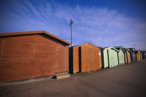 beachhut tango huts beach clacton essex seaside england sky clouds summer morning nikond700 d700 tarmac woodwooden poem poetry day clear ilobsterit