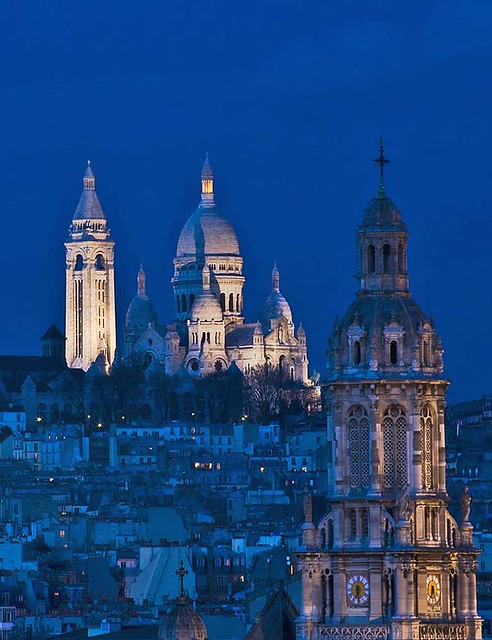 Rita Crane Photography: Sacre Coeur Blue Hour, Montmartre ~ Postcard from Paris
