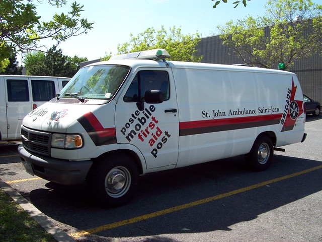 St John Ambulance Dodge Ram Van mobile first aid post Ottawa, Ontario Canada 05232009K-22 ©Ian A. McCord