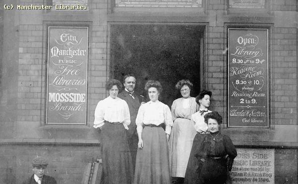Moss Side Library staff, 1925
