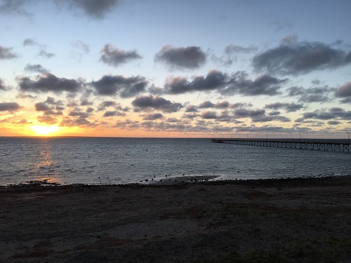 sunset jetty south australia sa ceduna