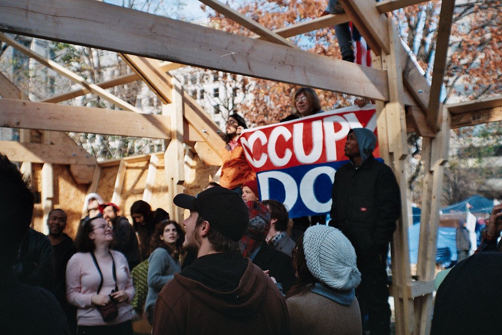 Occupy DC December 4th, 2011: McPherson square camp last days.