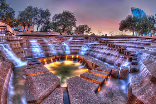 sunset water pool gardens night aj fort goin worth active
