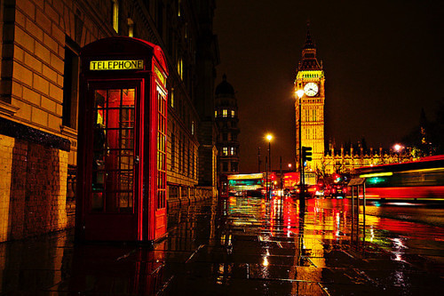 London when it rains . . .