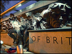 Battle of Britain Monument at Night