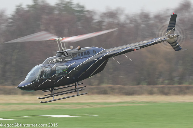 G-NEWZ - 1998 build Bell 206B Jet Ranger III, outbound from Barton as Pipeline 68