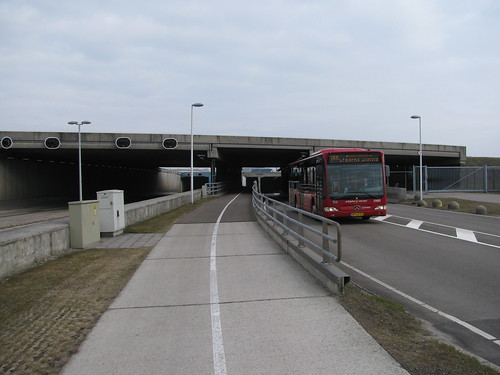 Bike tunnel under runway at Schiphol