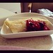 More hospital food Pron - this time almond crepe with berry sauce