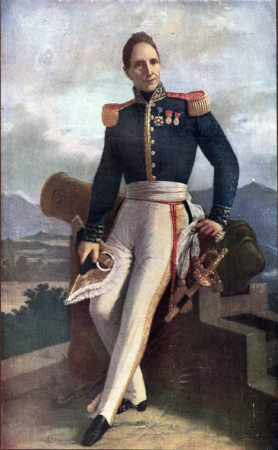 José Manuel Borgoño oleo de Monvoisin, presumiblemente en el cerro Primo Rivera de Maipú, retrato de Raymond Quinsac Monvoisin