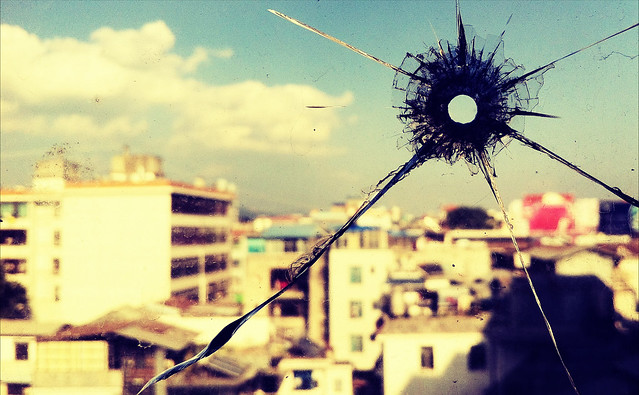 Bullet Hole in my Window :: iPhone