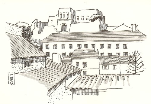 sketch château montélimar adhémar