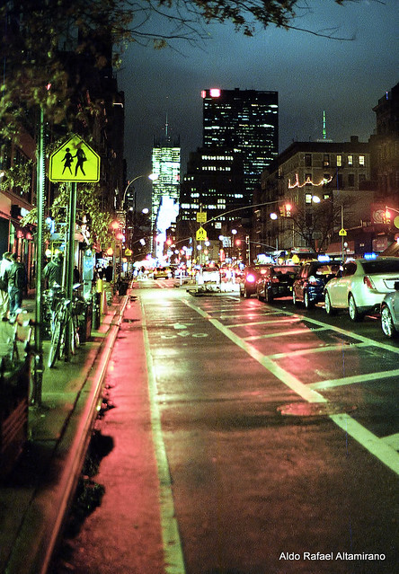 8th Avenue at night