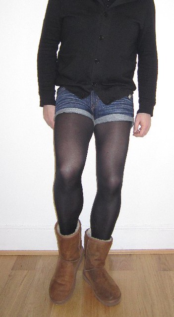 Shorts, tights and Uggs 1, One of my favourite lounging out…