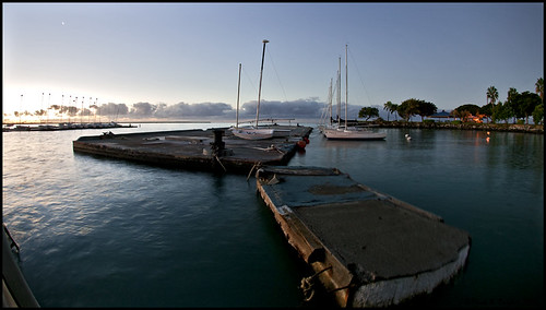 ocean morning marina sunrise canon hawaii oahu sailboats 1ds afb hickam canonef15mmf28fisheye markpayton fosterpoint missoulaphotographer hickammarina markpaytonphotography