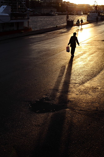 Bag lady by Sami A. Korhonen, street city light sunset canon finland 50mm turku 5dmk2