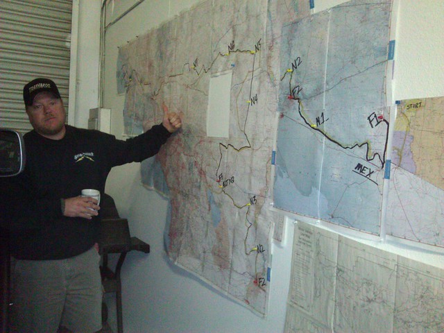 Dave Druck of Trasharoo Mapping his 2011 Desert2Ocean Trip