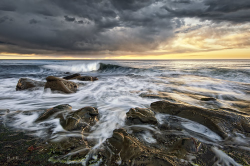 ocean california sunset sea seascape water clouds coast marine rocks surf pacific sandiego reef oceanscape lajollatide