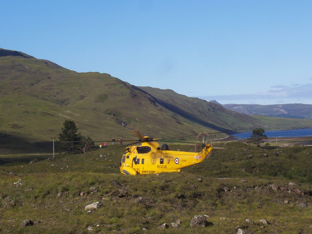 Isle of Skye Mountain Rescue Helicopter, Sligachan, Isle of Skye, July 2011