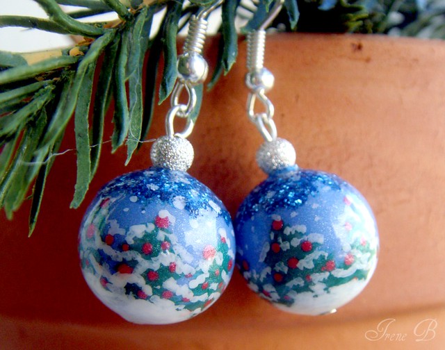 Christmas Tree Ornaments earrings | www.evagirl12.etsy.com | Flickr