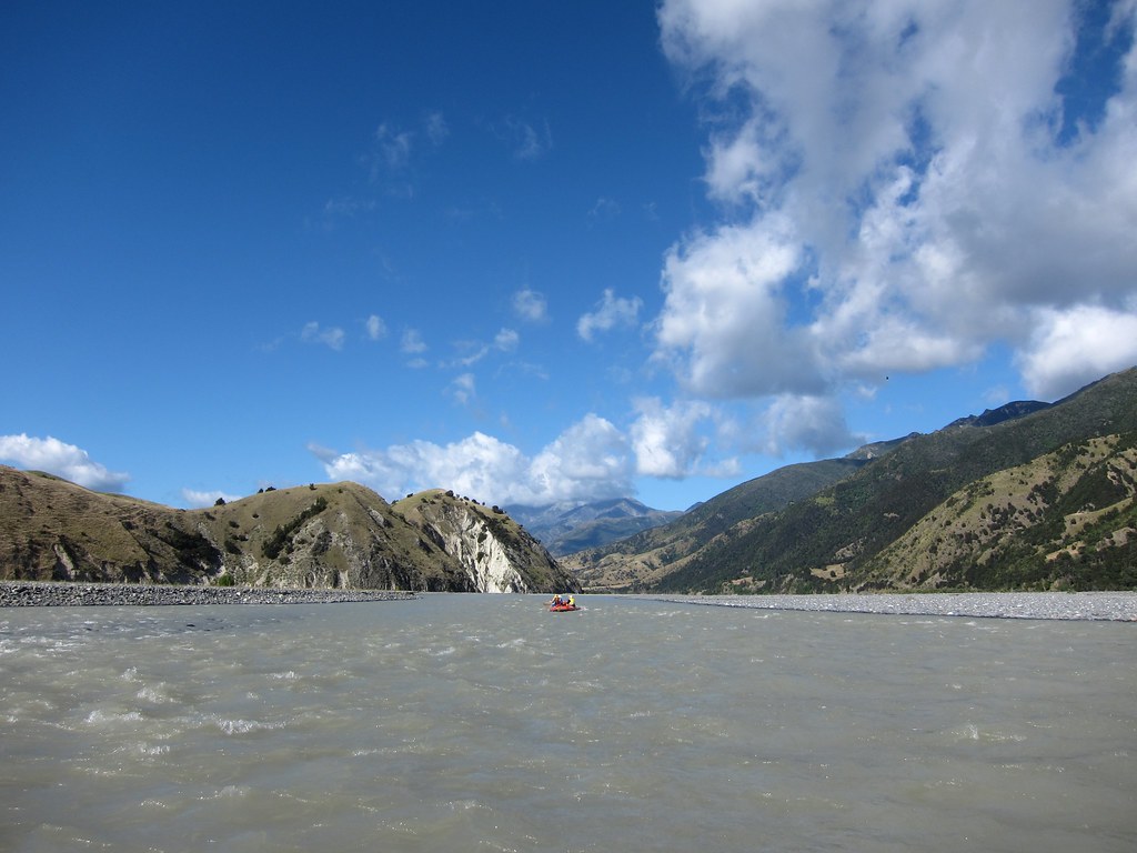 Rafting the Clarence River. South Island. New Zealand.