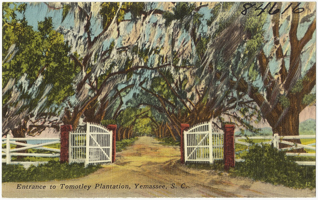 Entrance to Tomotley Plantation, Yemassee, S. C.