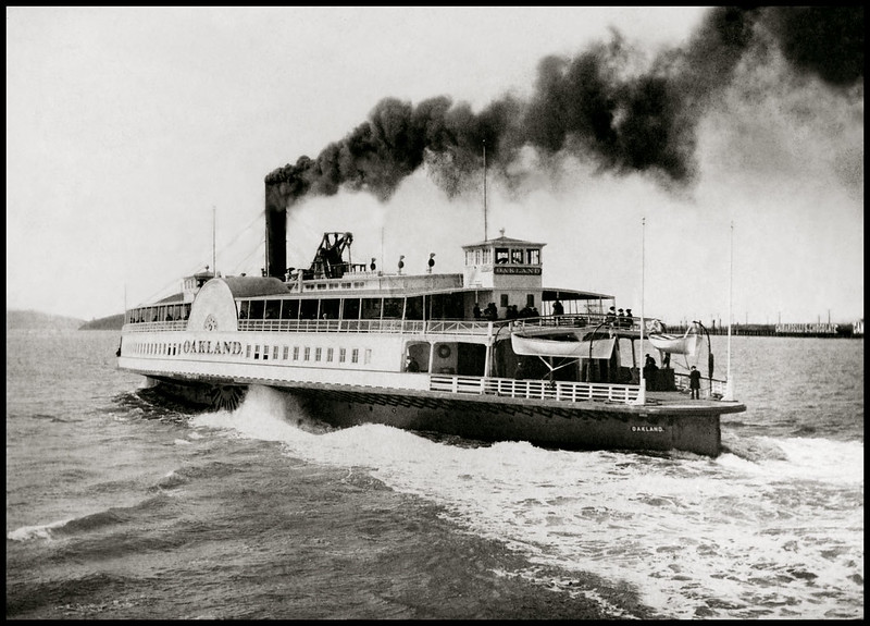"Oakland" Ferry crossing the San Francisco Bay, c. 1880