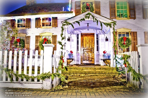 christmas white house vintage office nikon mainstreet decoration wreath babylon hdr oldtime babylonvillage