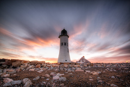 sunset lighthouse clouds magic filter nd hdr scituate
