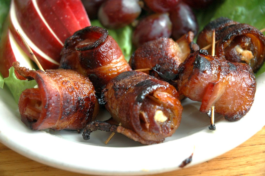 Bacon-wrapped dates, stuffed with chèvre. | In other words, … | Flickr