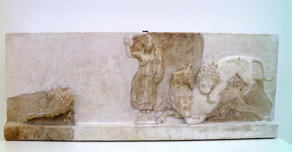 Athena relief with groups of animals, Hellenistic, 2nd century BC, Pergamon: Panorama of the Ancient City Exhibition, Pergamon Museum, Berlin