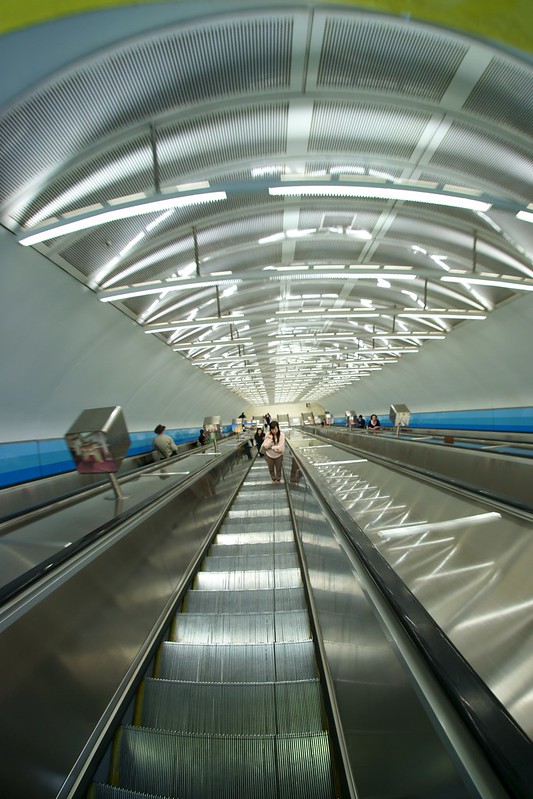 Underground station escalators, Melbourne