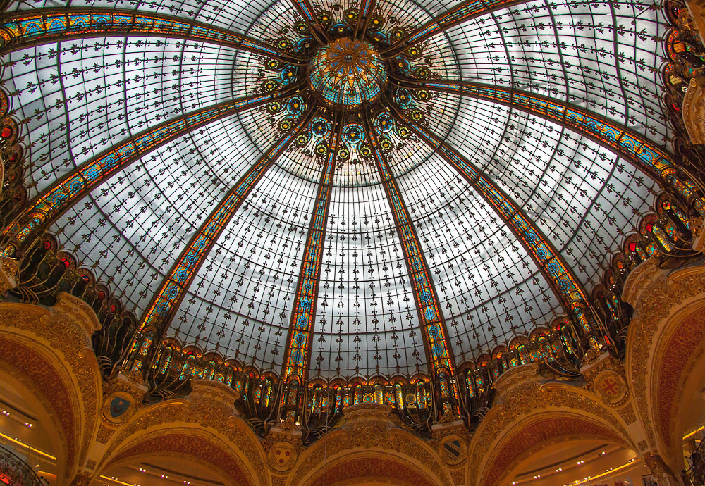 Ceiling of Galleries Lafayette, Paris
