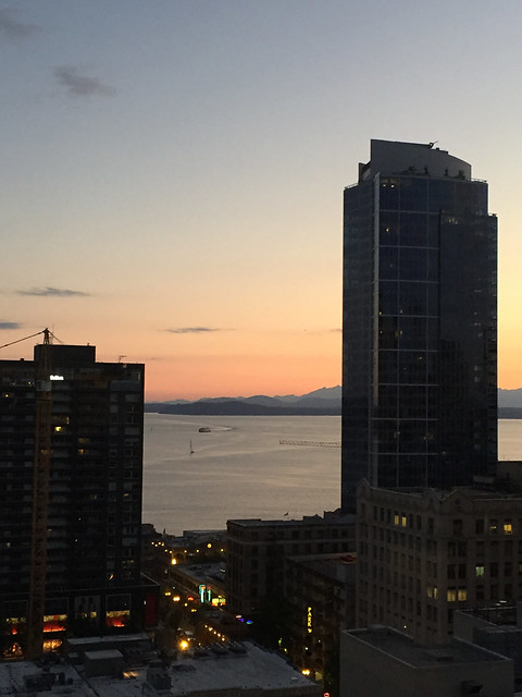 View from Motif Hotel at Sunset, Seattle, Washington, May 6, 2016 1 full