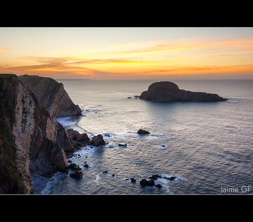 sea cliff costa coast mar spain nikon dusk asturias acantilado anochecer d40 castrillón islaladeva mygearandme