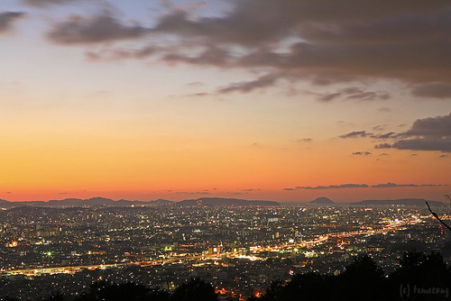 longexposure sunset panorama japan night eos 5d fukuoka 夜景 夕日 福岡 展望 大野城 onojo