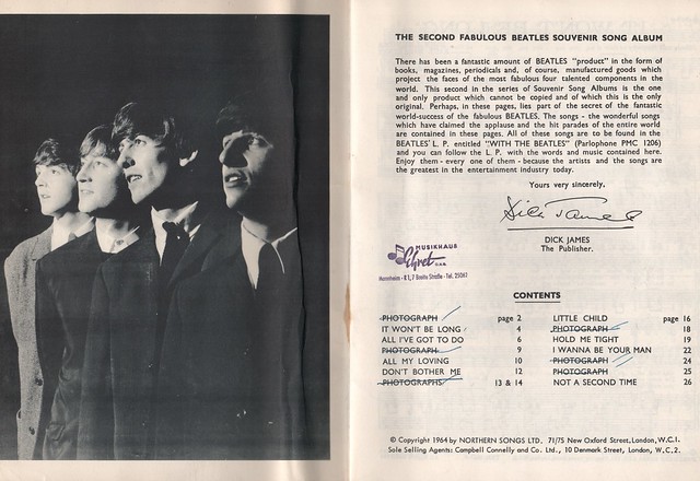 Beatles, The - The 2nd Beatles Sheet Music - UK - 1964-