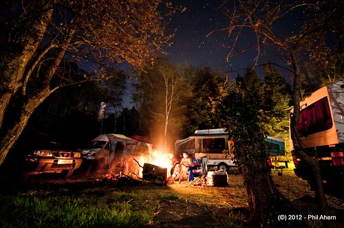 camping ireland stars landscape fire mountshannon