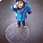 cute #manhole cover. #かい #instagram_kids #ig_kids