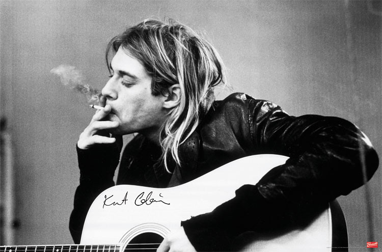 Kurt Cobain smoking cigarette