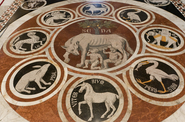 Church floor in Siena, Italy