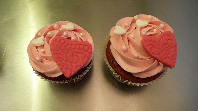 Lovely Heart Lace Cupcakes