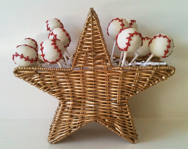 All Star Baseball Cake Pops